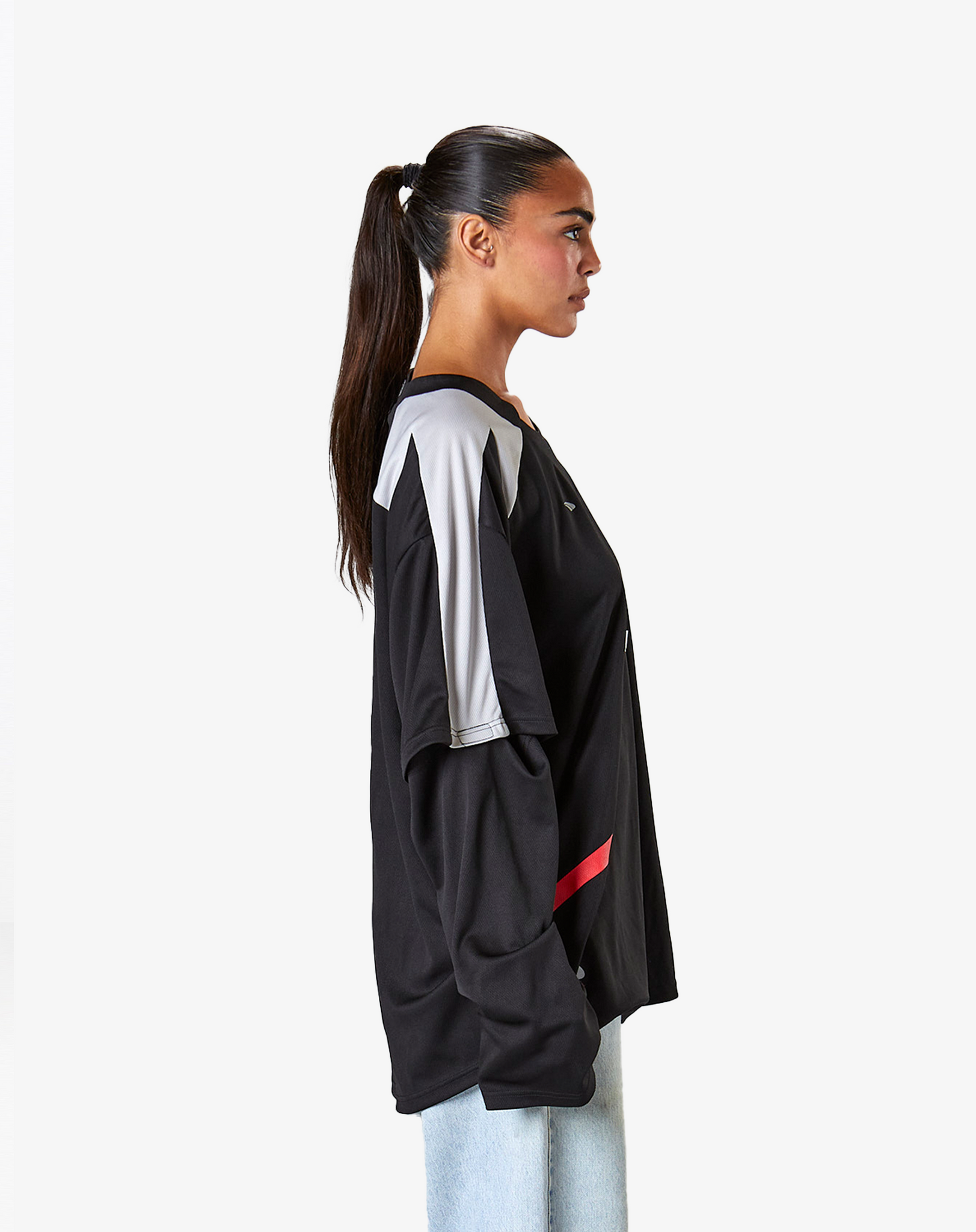 ALTMHI SOCCER T-SHIRT OVERSIZED BLACK DETACHABLE SLEEVE